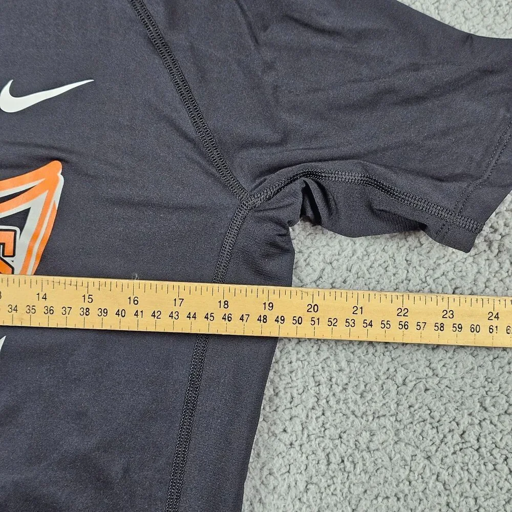 Miami Hurricanes Shirt Mens 2XL Black Nike Pro Slim Fit Athletic Training Logo